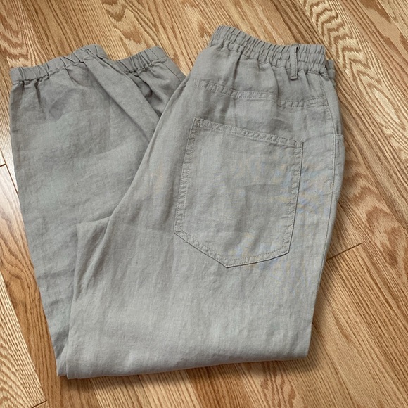 Zara NWT drawstring linen joggers with pockets - size Medium - Picture 5 of 6